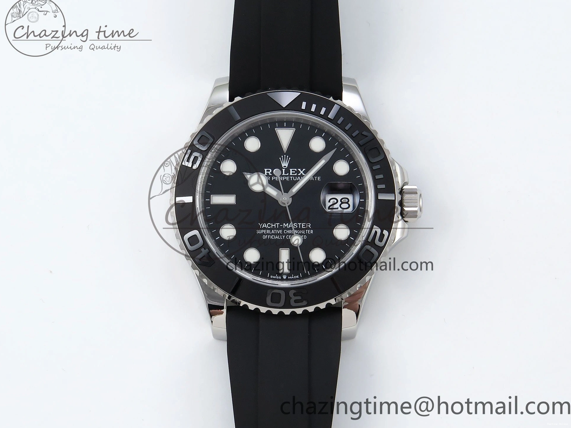 0801 Cozy Yacht-Master 42mm 226659 TEDF 1:1 Best Edition 3D Black Ceramic Bezel on Oysterflex Strap VS3235 (Gain Weight) 1675